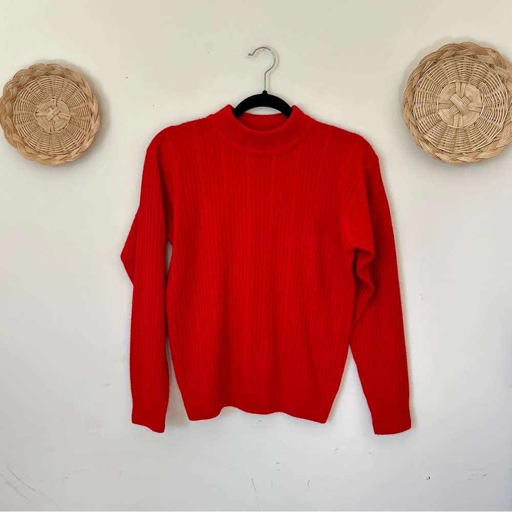 Crystal - Kobe Vintage Turtle Neck Red Sweater Size SP